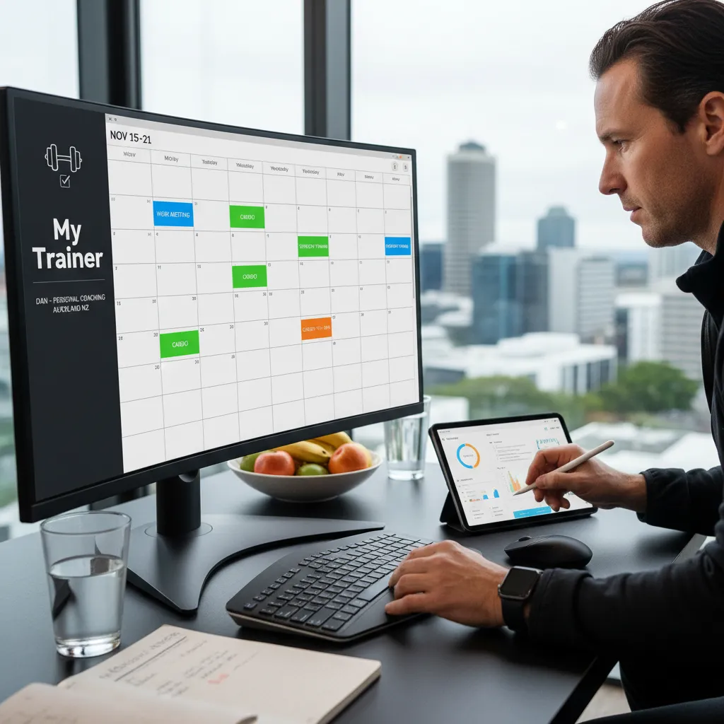 Fitness Solutions for Busy Professionals - A person meticulousl