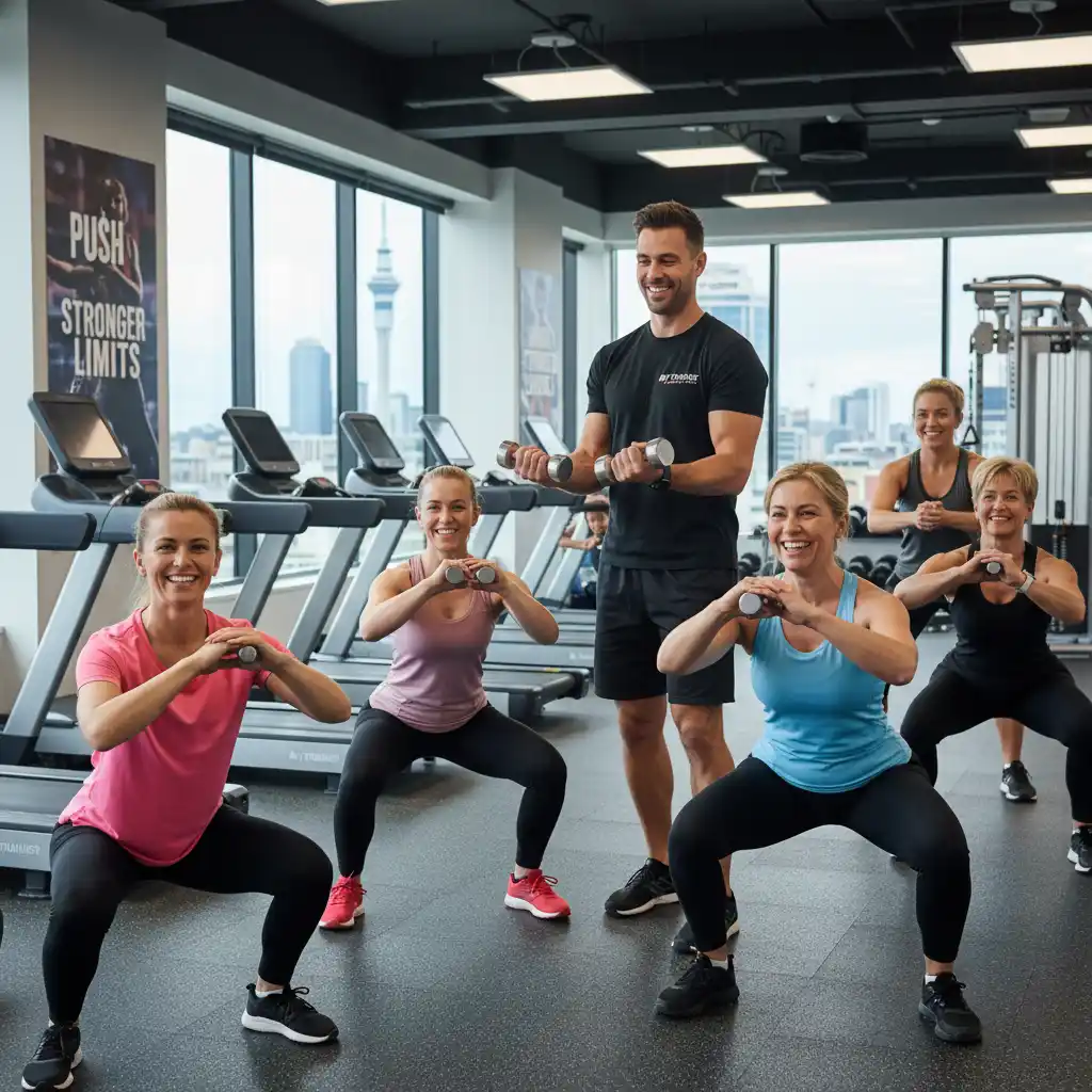 Beginner-Friendly Fitness Journeys - A diverse group of s