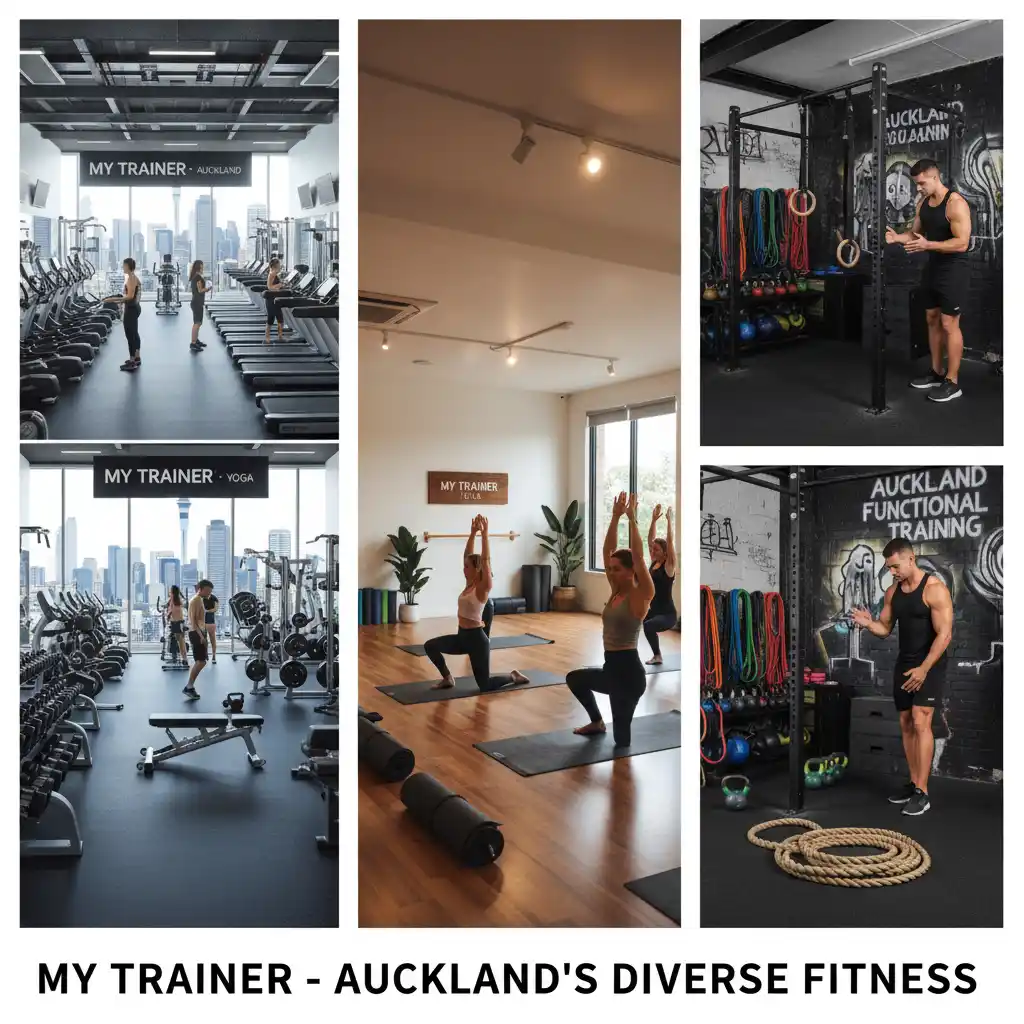Finding Best Gyms in Auckland - A collage of differe