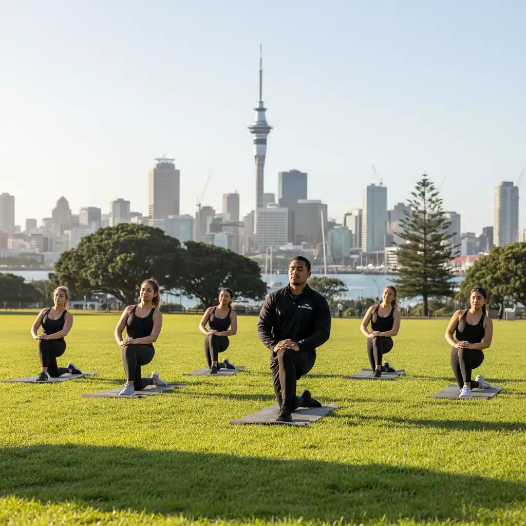 Stress Relief Through Personalized Fitness - A diverse group of i