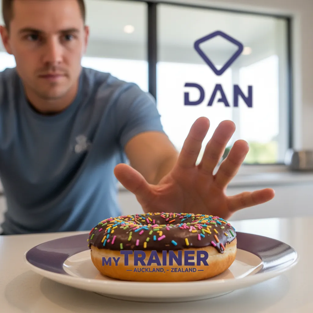 Person resisting an unhealthy snack