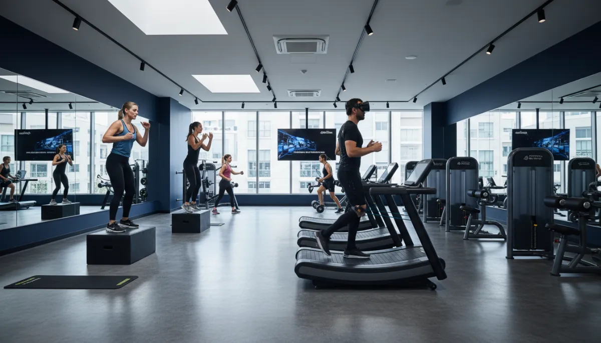 Athletes engaged in advanced fitness training