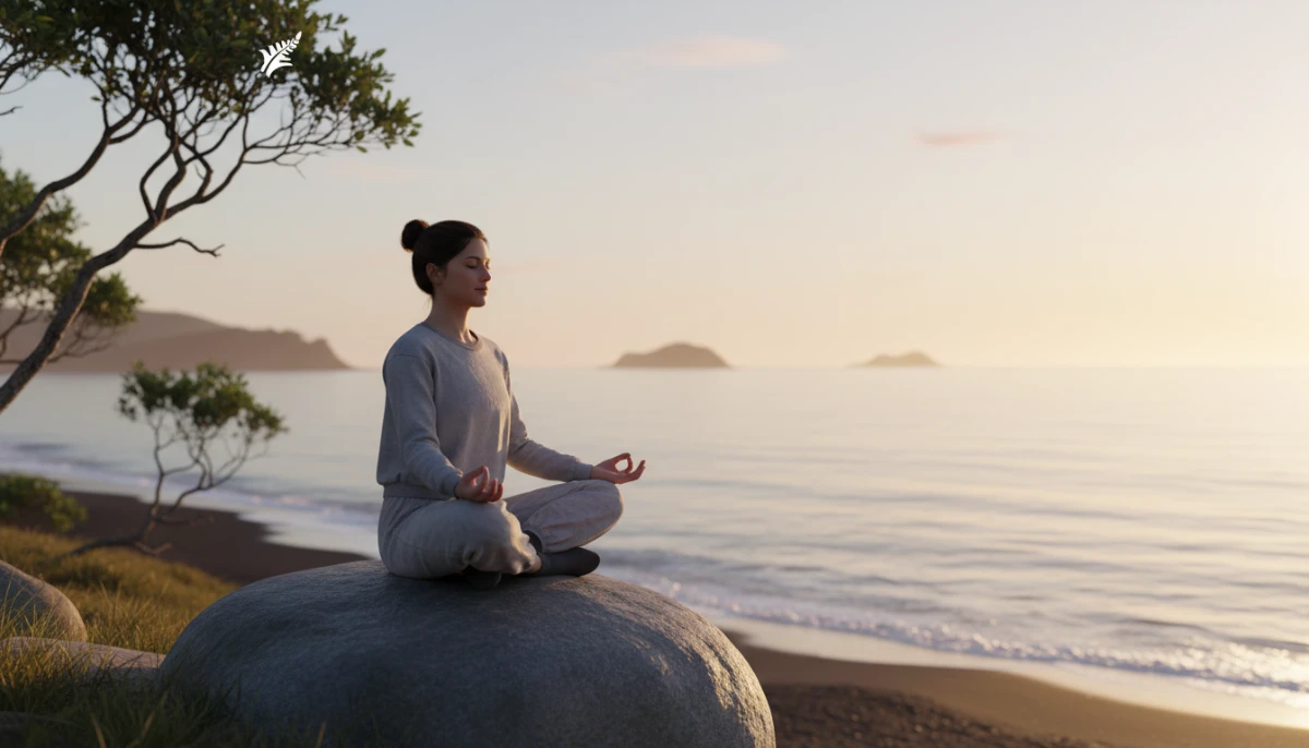 Holistic Nutrition & Wellness Coaching - A person meditating