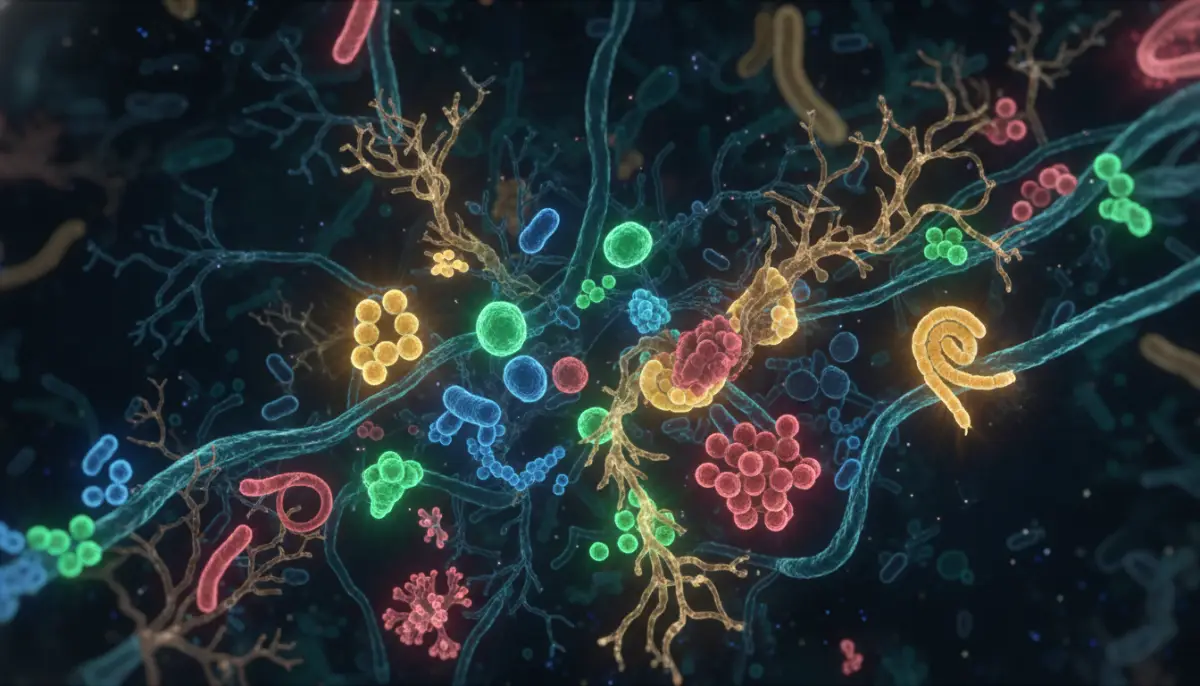 Diverse gut bacteria in a balanced ecosystem