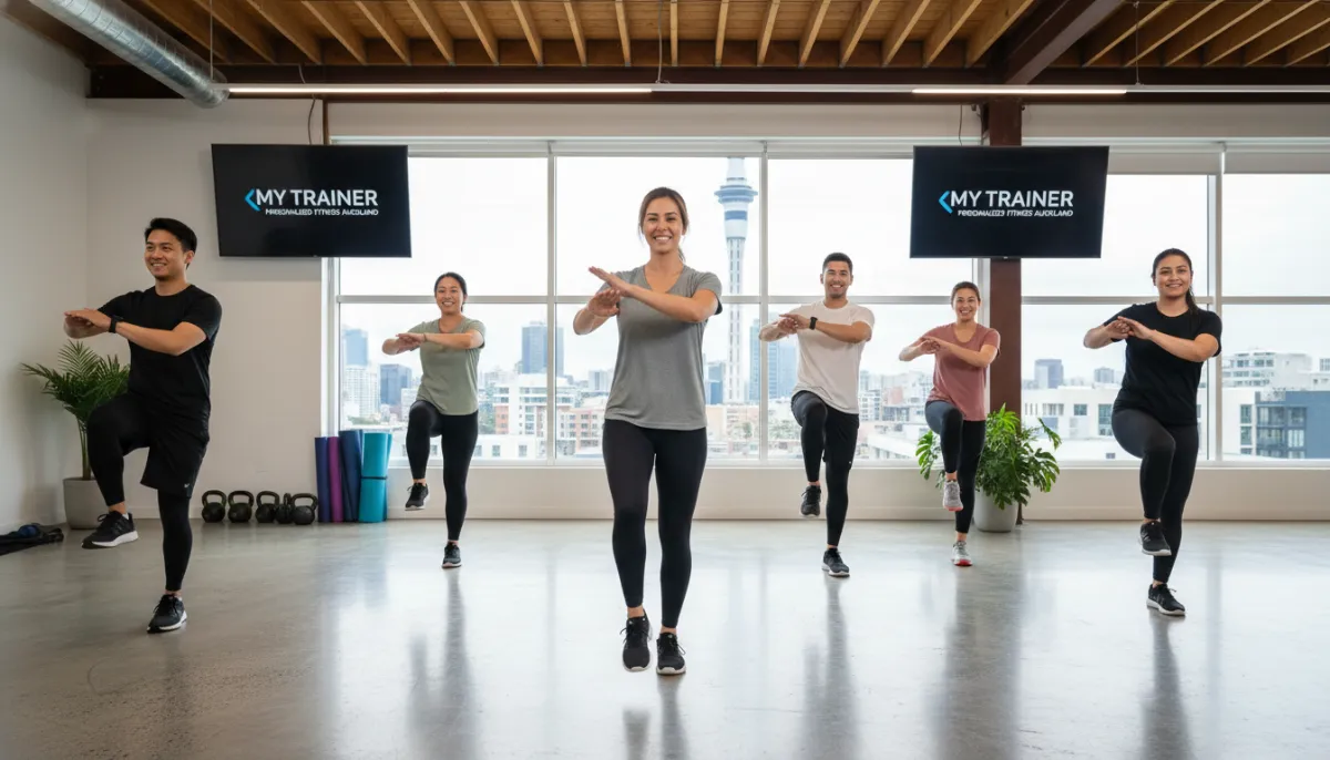 Beginner Fitness & Foundations - A diverse group of b