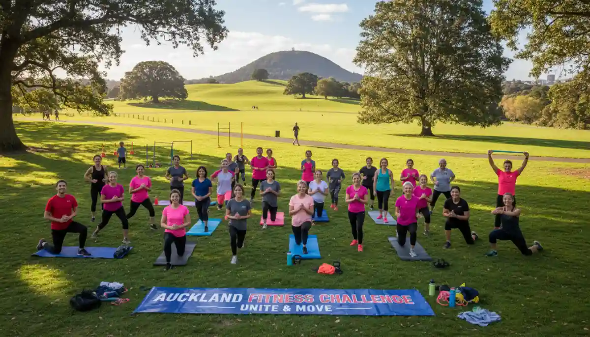 Community fitness challenge in Auckland park