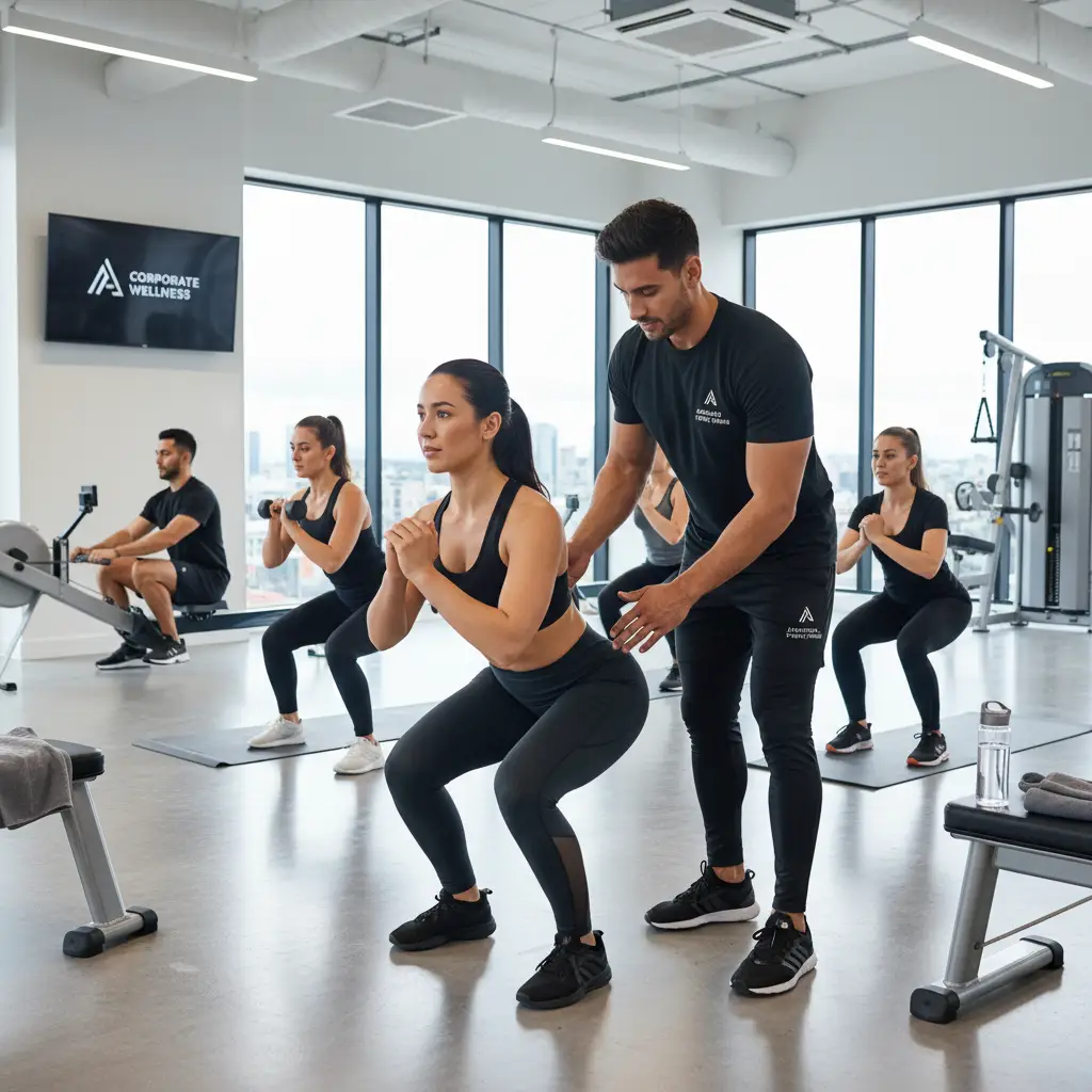 Private personal trainer Auckland City assisting client with exercise form