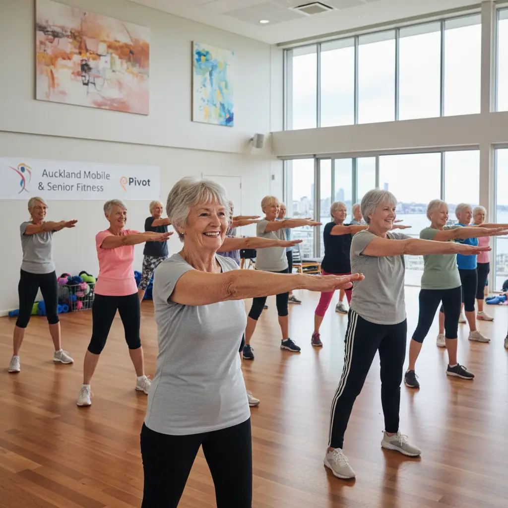 Seniors enjoying gentle fitness classes in Auckland