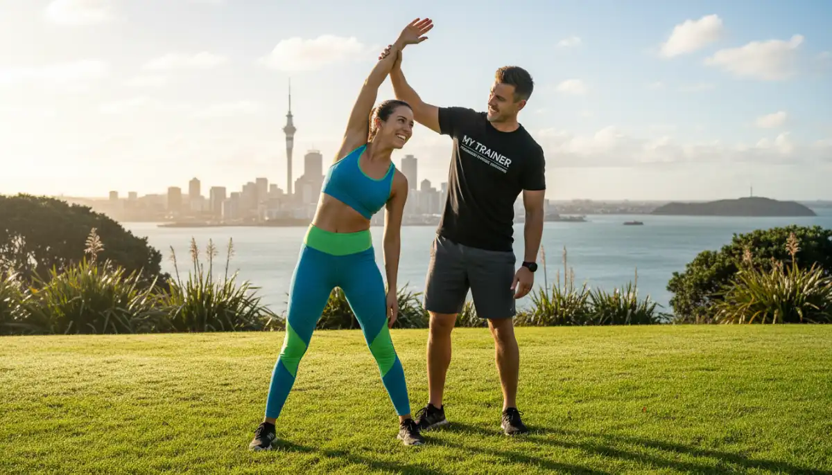 Custom Fitness Plans for Weight Loss - A happy woman in ath