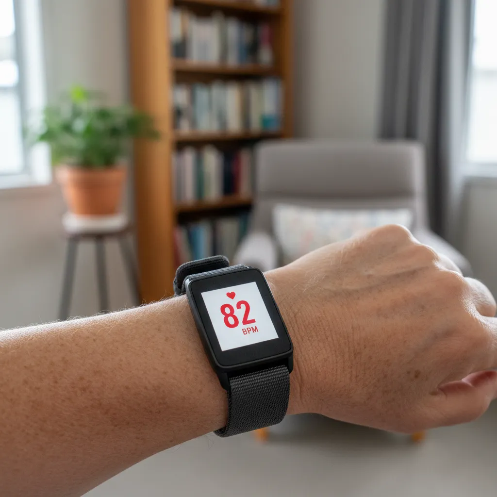 Fitbit Charge 6 on a senior's wrist