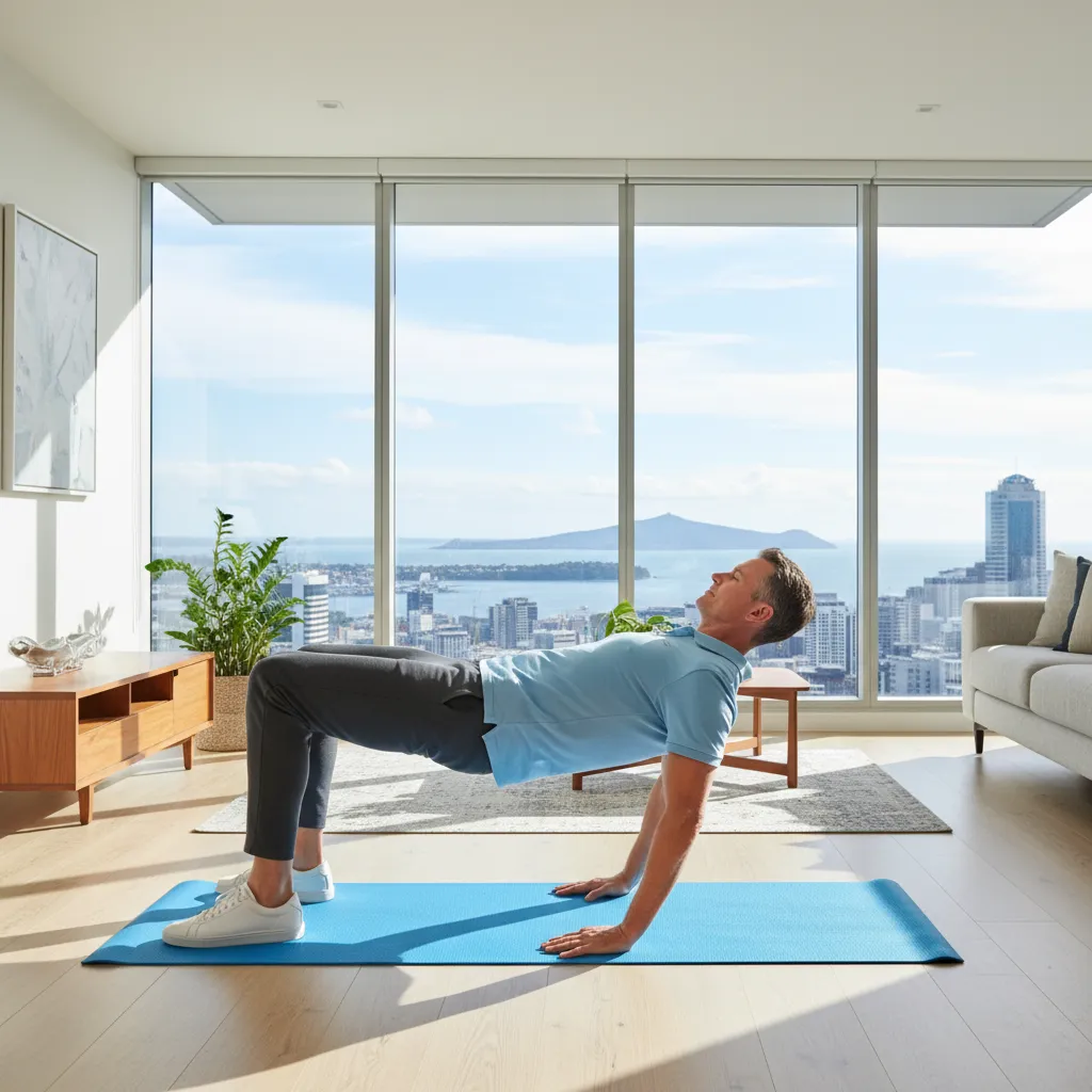 Professional doing glute bridges for core strength