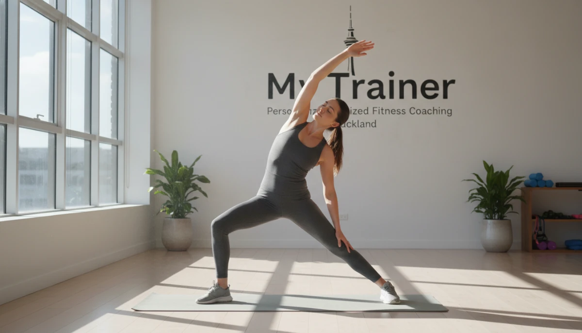 Person stretching and improving flexibility