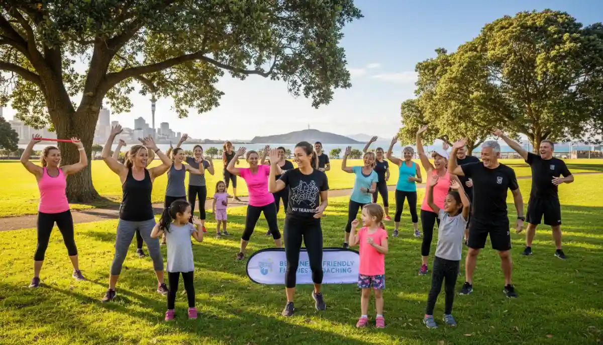 Group enjoying a community fitness class