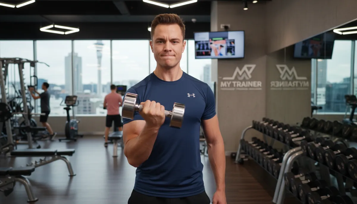 Person lifting weights to build muscle