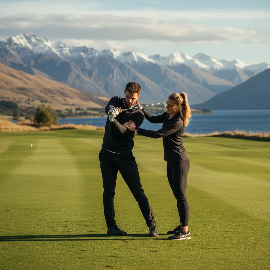 Golf performance fitness training focusing on rotational mobility