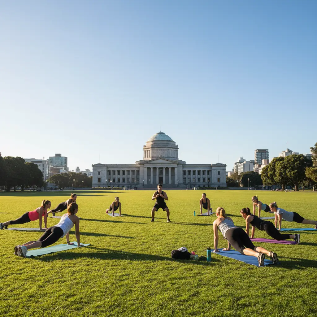 Outdoor medically informed fitness bootcamp at Auckland Domain
