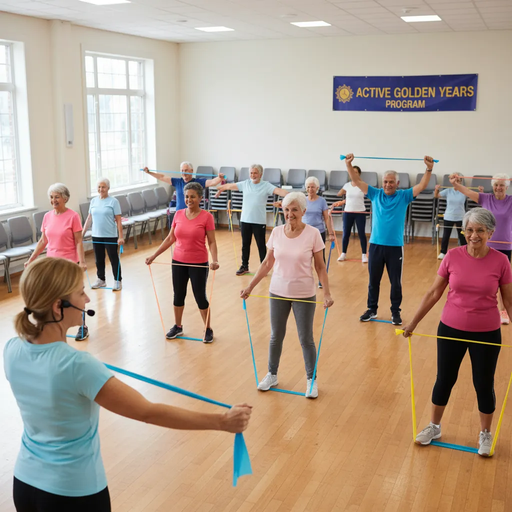 Community exercise class for seniors in Auckland